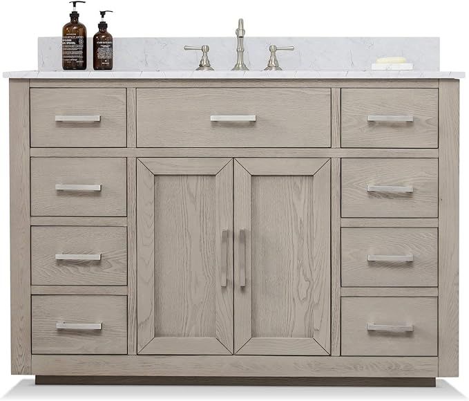 UrbanFurnishing.net - Grace 48-Inch (48") Bathroom Sink Vanity Set with Carrara White Quartz Top ... | Amazon (US)