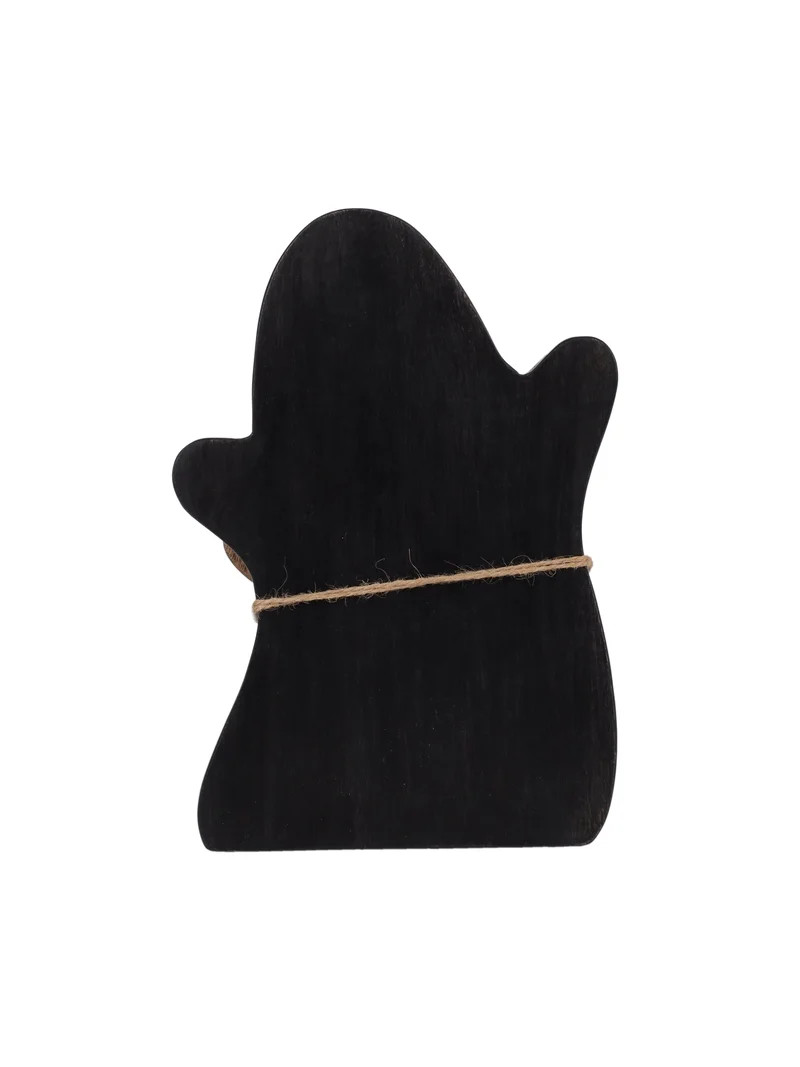 Wooden Ghost Decoration Set, Black/Natural/White, 3 Pieces, Halloween by Way To Celebrate | Walmart (US)