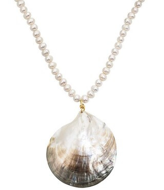 Siren Pearl Seashell Statement Pendant Resort Necklace | Dillard's