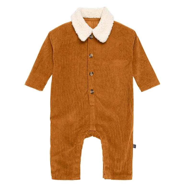Modern Moments by Gerber Baby Boy Corduroy Romper, Sizes 0/3 Months - 24 Months | Walmart (US)