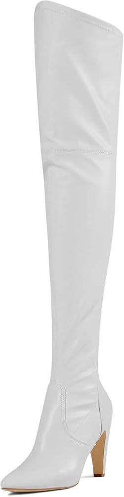 DREAM PAIRS Women's Thigh High Boots Over The Knee Heels Long Sexy Pointed Toe Boots | Amazon (US)