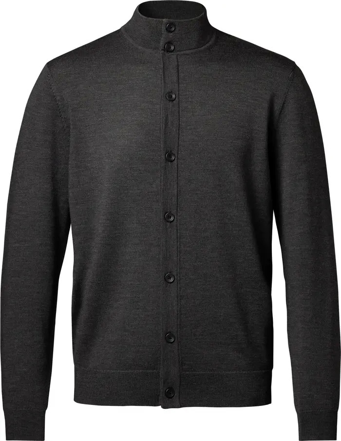 Charles Tyrwhitt Merino Button Through Funnel Neck Cardigan | Nordstrom | Nordstrom