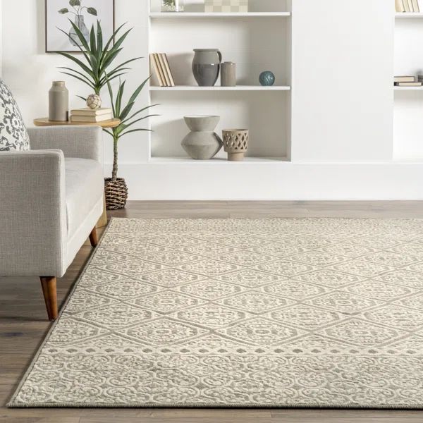 Connor Performance Gray/Ivory Rug | Wayfair North America