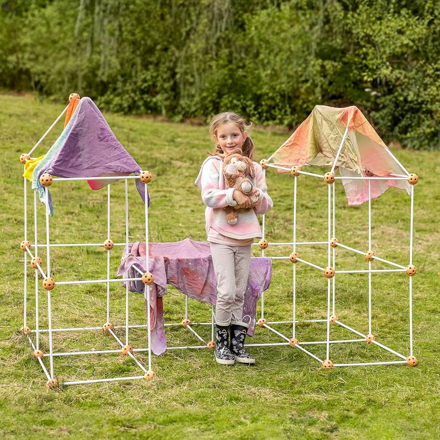 Tiny Land Kids-Fort-Building-Kit-130 Pieces-Neutral Fort-Creative Fort Toy for 5,6,7,8 Years Old ... | Amazon (US)