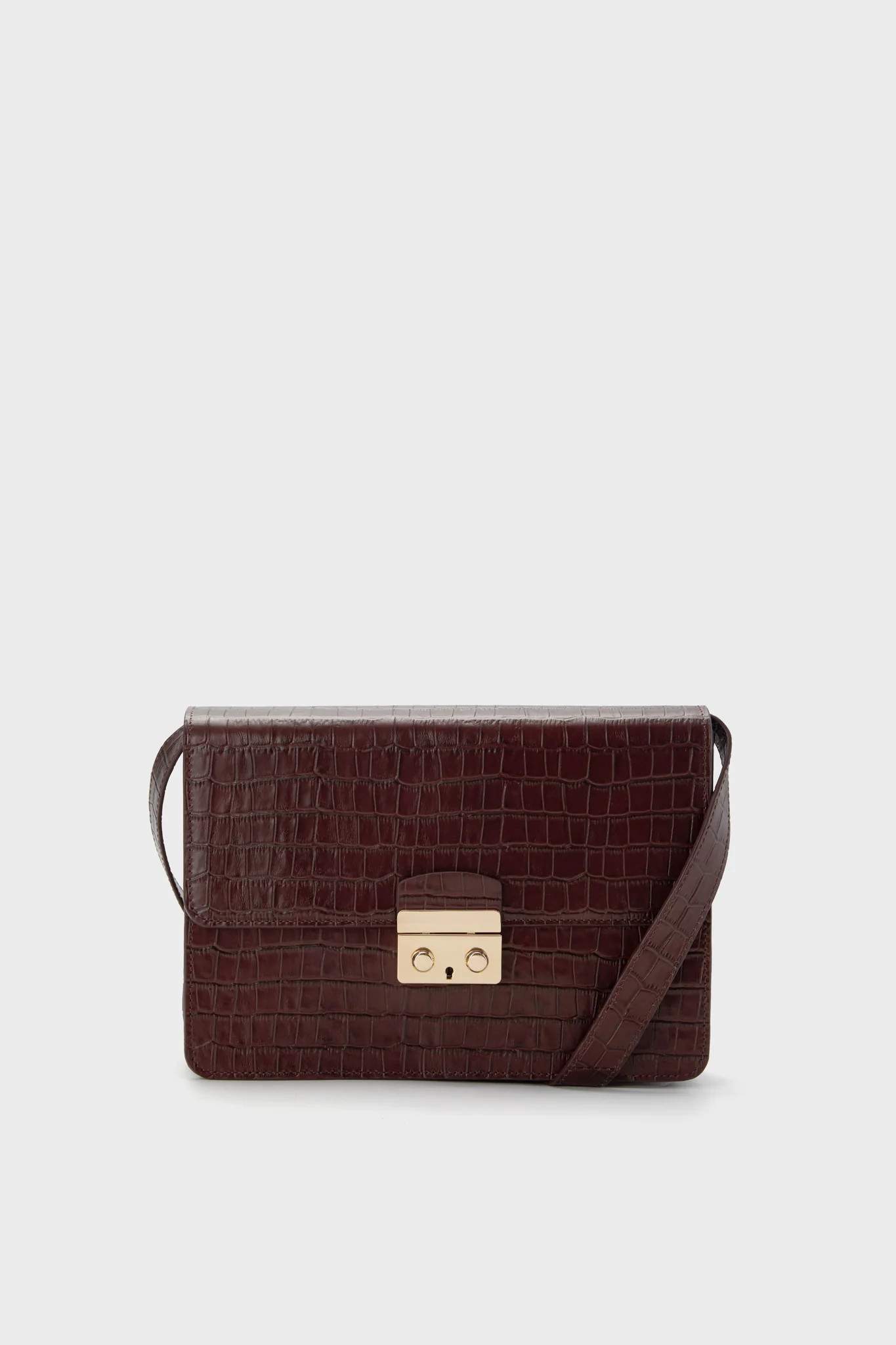 Brown Croc Anderson Crossbody | Tuckernuck (US)