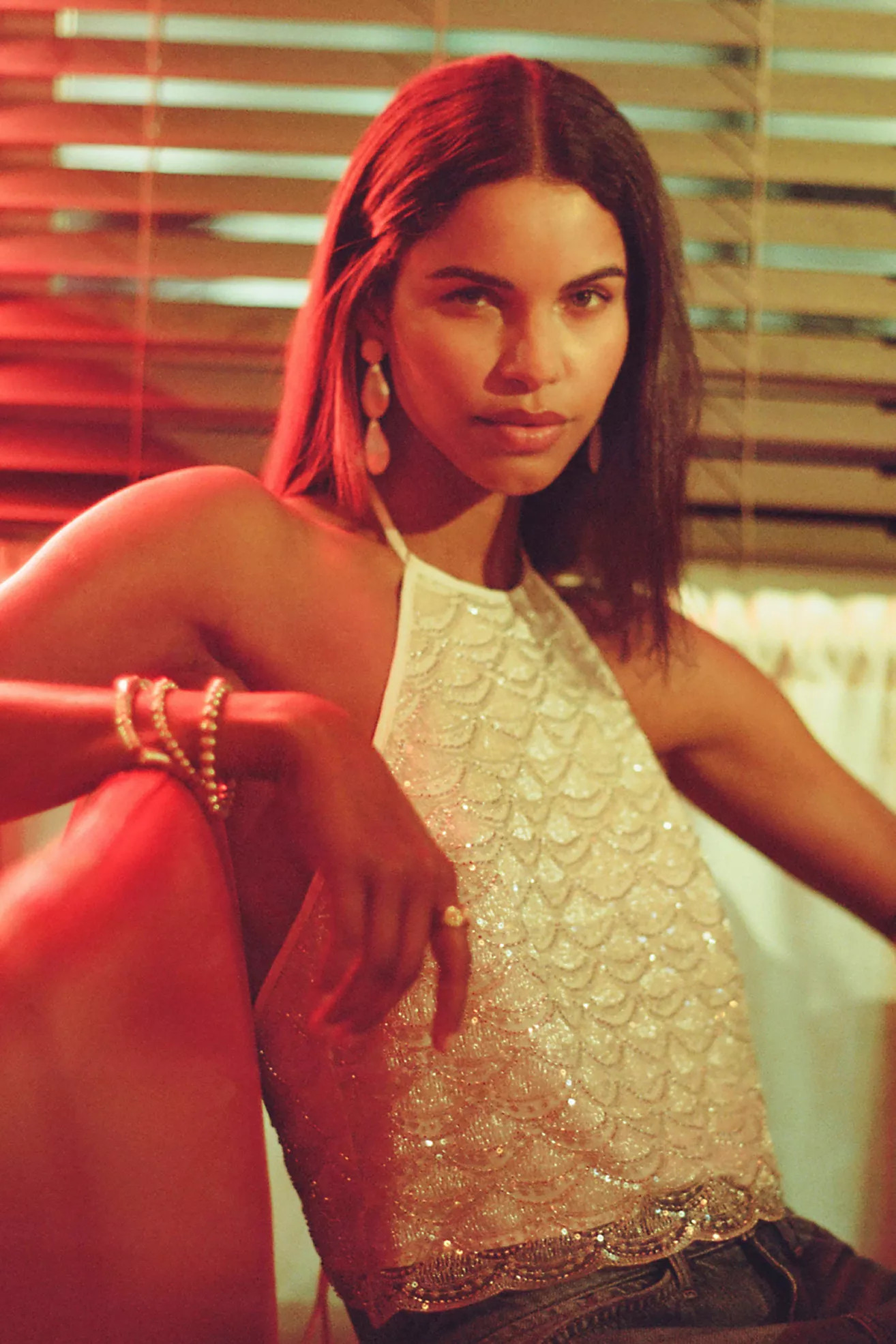 Triple Mother-of-Pearl Drop Earrings | Anthropologie (US)