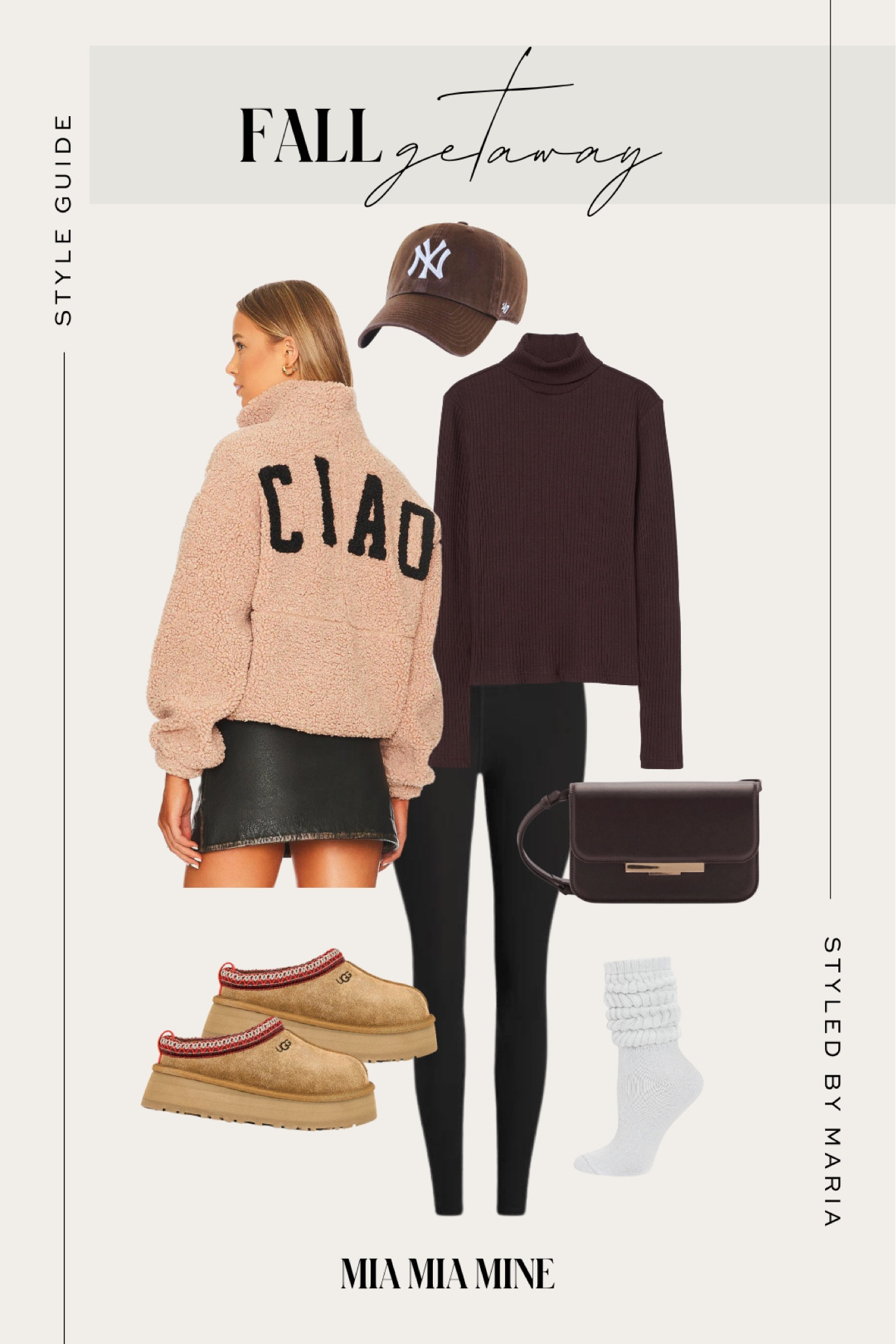 Casual fall outfit / weekend fall outfit 
Revolve faux shearling pullover
Brown turtleneck sweater 
Varley leggings
Ugg Tasman slippers
Ny Yankees cap

#LTKFindsUnder100 #LTKTravel #LTKShoeCrush