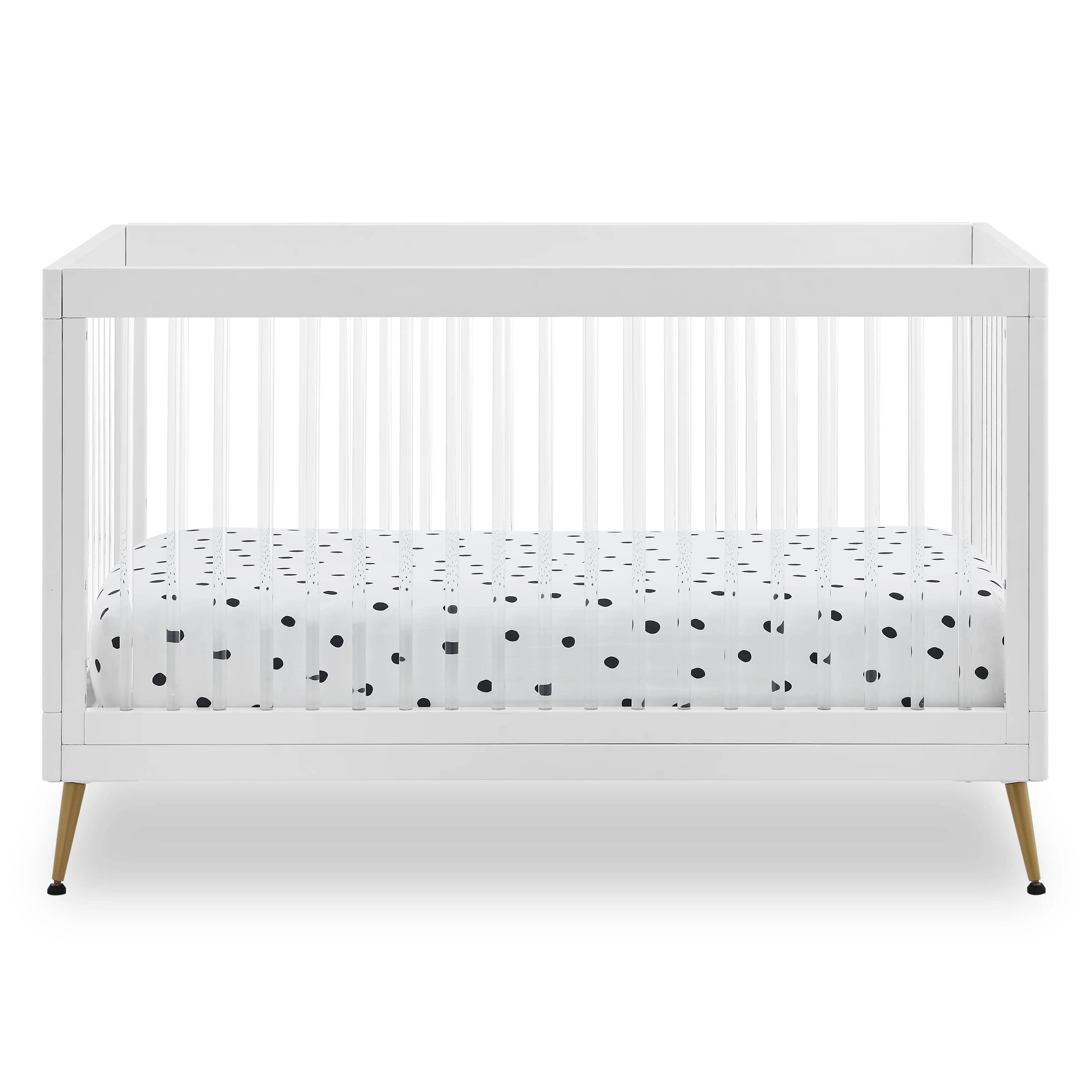 Delta Children Sloane 4-in-1 Acrylic Convertible Crib - Includes Conversion Rails, Bianca White w... | Walmart (US)