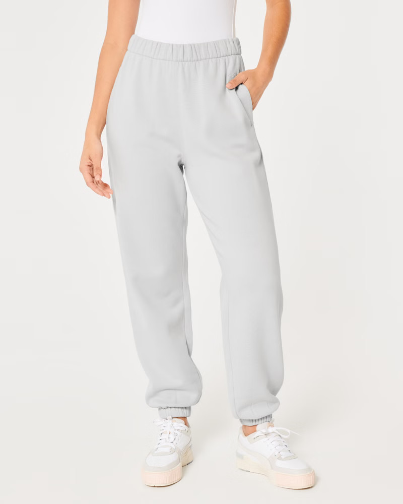 Feel Good Adjustable Rise Fleece Dad Joggers | Hollister (US)