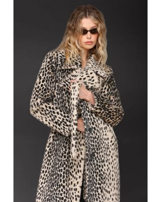 Cheetah Print Belted Faux Fur Maxi Coat | Bloomingdale's (US)