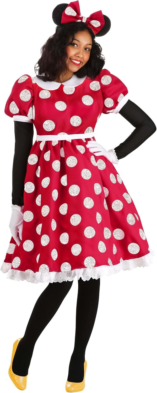Authentic Disney Minnie Mouse Costume for Women, Minnie Mouse Dress with Ears, Gloves & Accessories | Amazon (US)