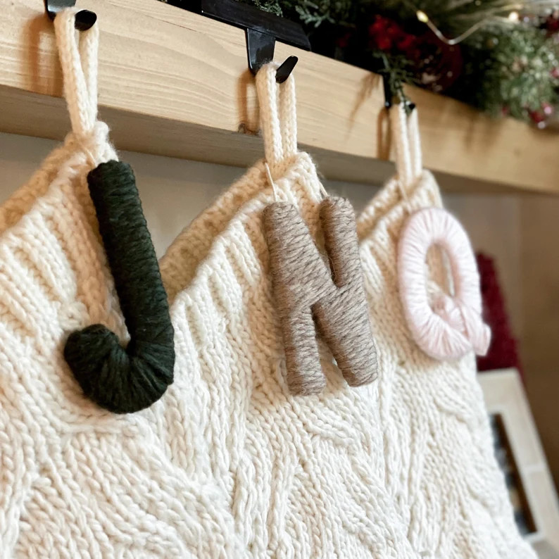 Christmas Stocking Initial  Christmas Stocking Tag  Stocking - Etsy | Etsy (US)