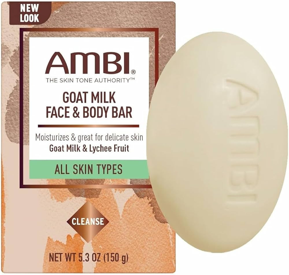 Ambi Goat Milk Face & Body Bar, Moisturizing Formula for All Skin Types, Gentle Enough for Delica... | Amazon (US)