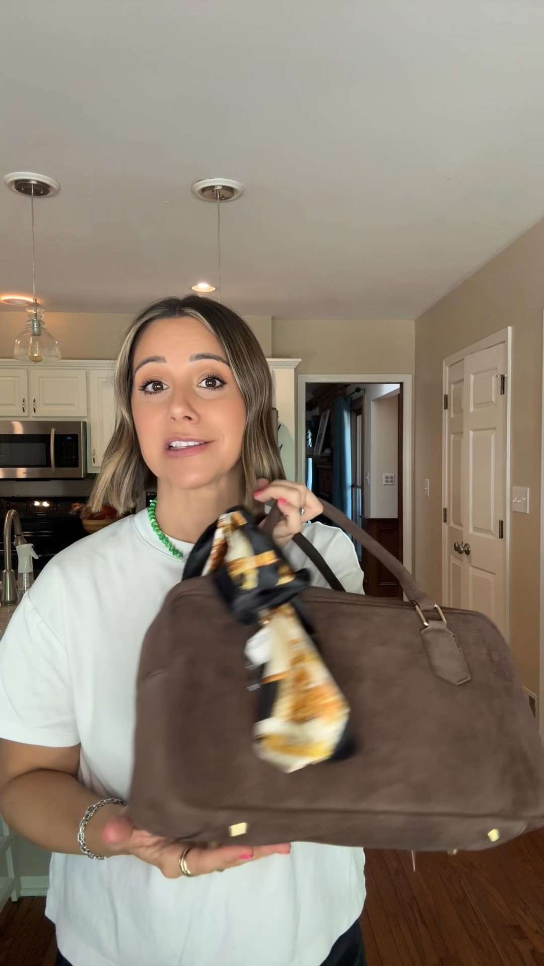 A suede bag, bag charms and a scarf all for $60? Yes please. 

#LTKItBag #LTKFindsUnder100