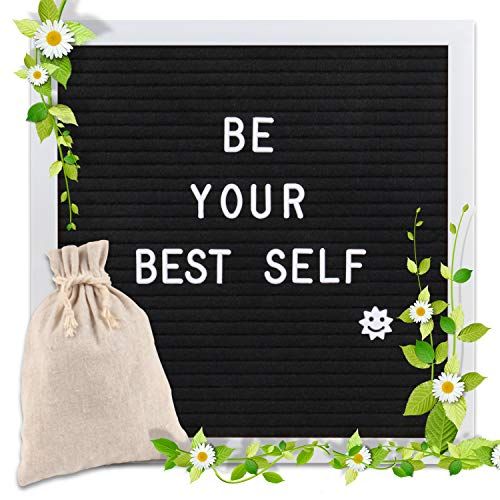 Changeable Letter Board 10x10 inches, Message Sign Board with Canvas Bag, Adjustable Stand,Wall Moun | Amazon (US)