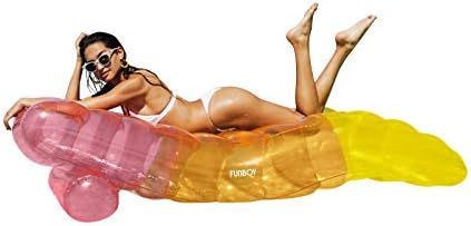 FUNBOY Giant Inflatable Luxury Clear Chaise Lounger Pool Float, Perfect for a Summer Pool Party | Amazon (US)
