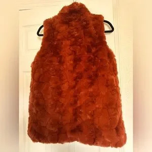 Faux Fur vibrant brownish orange color size M | Poshmark