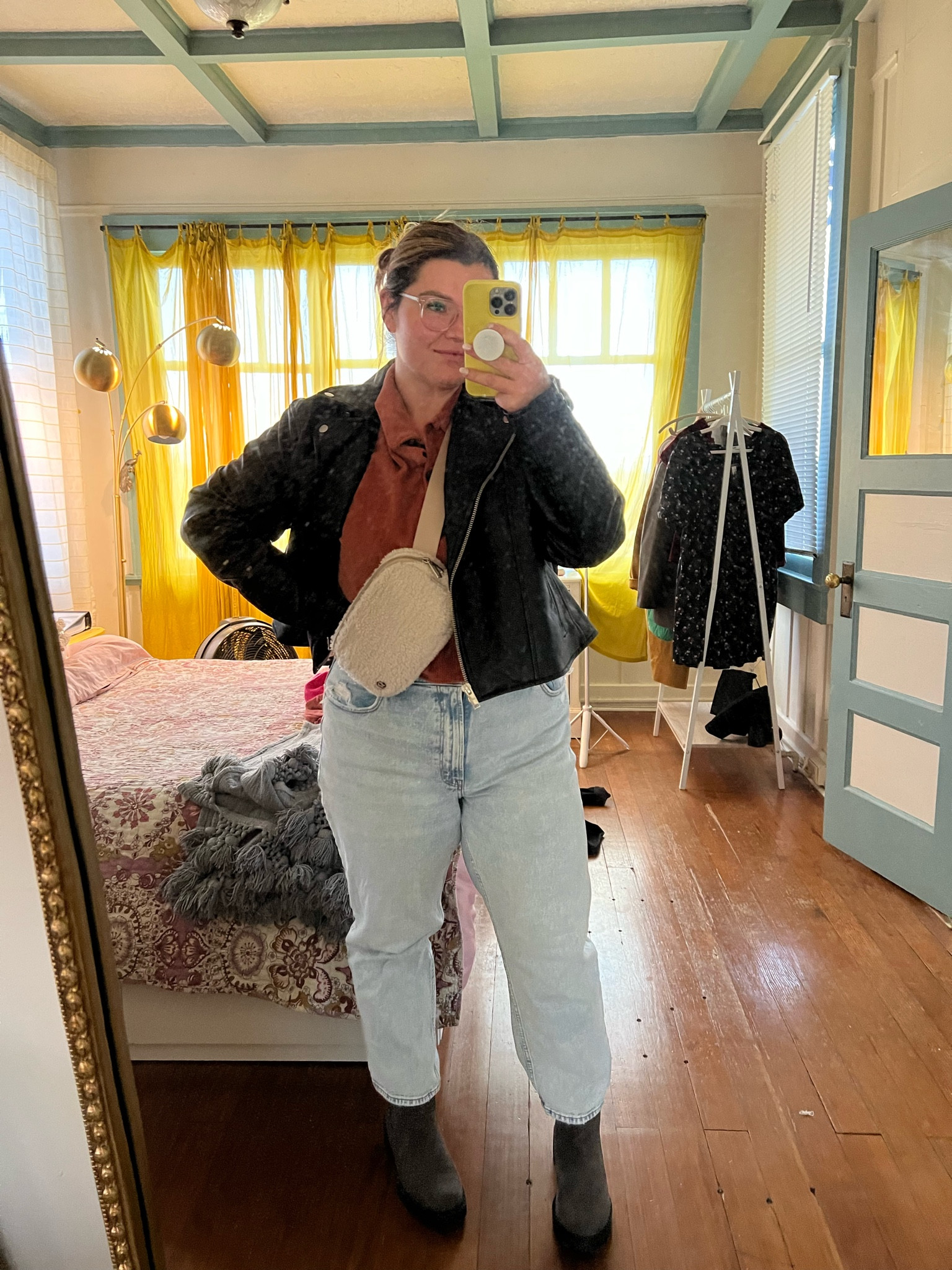 Midsize fall outfit inspiration on a size 14 with Abercrombie denim and new vegan leather jacket. Fall jackets - favorite denim - petite jeans - fall looks

#LTKSeasonal #LTKunder100 #LTKcurves