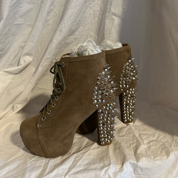 Jeffrey Campbell spiked LITA Havana in suede taupe. NWT size 7.5 | Poshmark