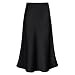 Women's Satin Midi Skirt High Waisted A Line White Silk Long Skirts | Amazon (US)