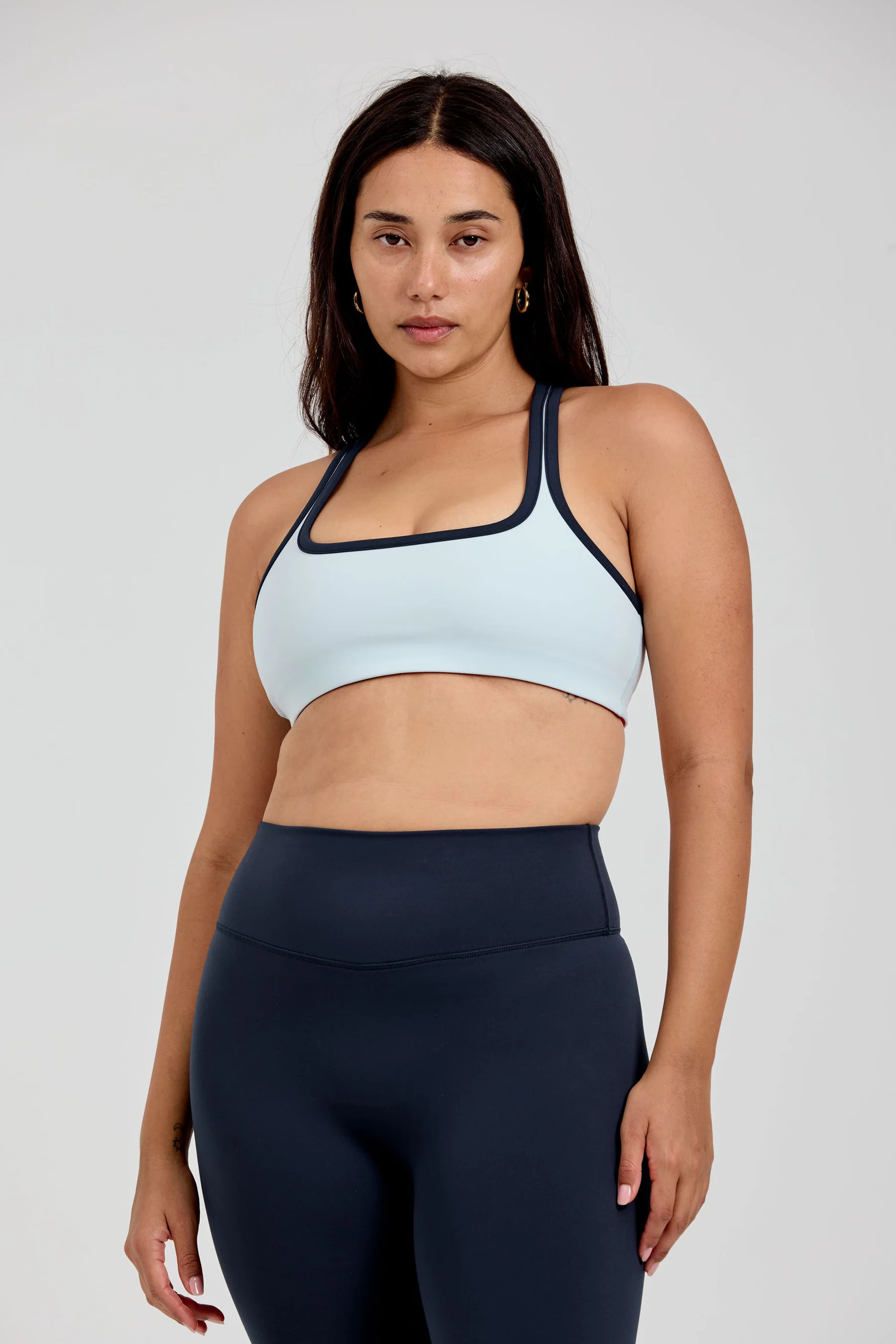 Reversible Racer Bra - Cherry/Navy - Dolphin/Navy | FORM
