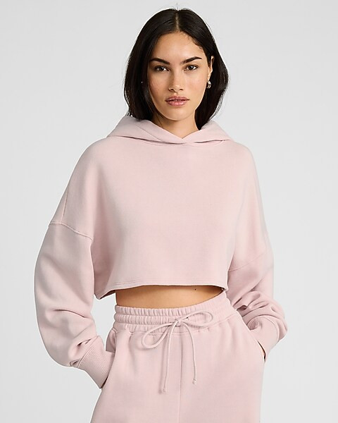 Boxy Cropped Hoodie | Express