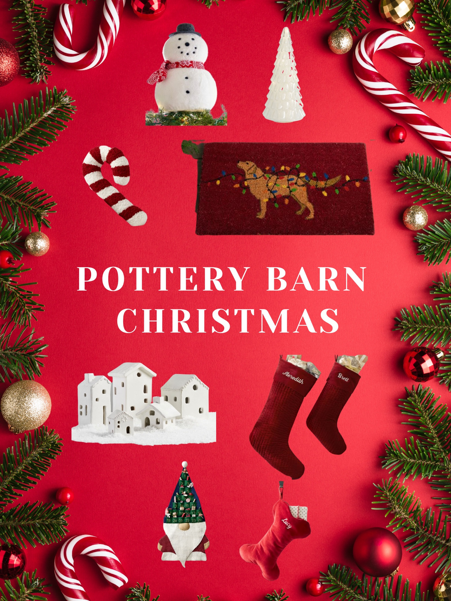 A very merry Pottery Barn Christmas 🎄 Christmas decor, doormat, Christmas pillow, stockings, mantle decor 

#LTKHoliday #LTKhome #LTKSeasonal