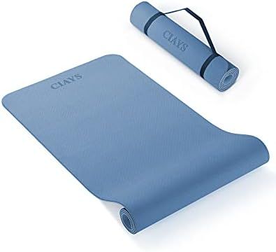 Ciays Yoga Mat High Density Exercise Mat Eco-Friendly TPE Workout Mat Non-Slip Anti-Tear Avoiding... | Amazon (US)