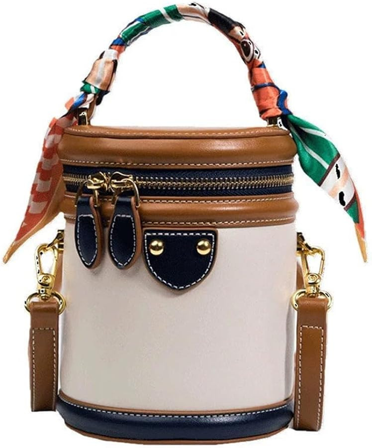 Colorblock Bucket Bag For Women, 2025 New Summer Niche Design Cylinder Bag, Fashionable Crossbody... | Amazon (US)