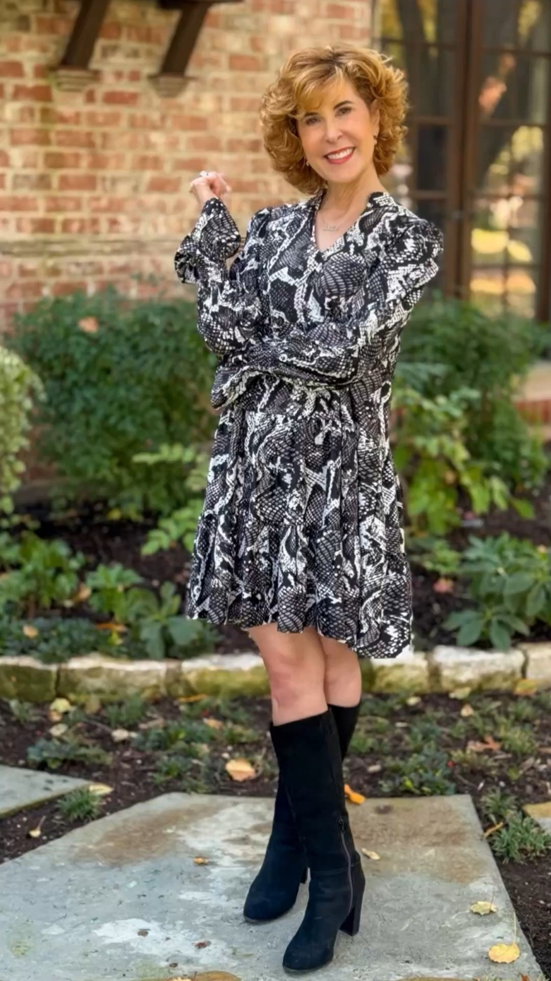 This swingy, flirty dress is so forgiving and easy to wear! 

Use code SUZY30 for 30% off right now! I’ve also linked similar boots that are 25% off!