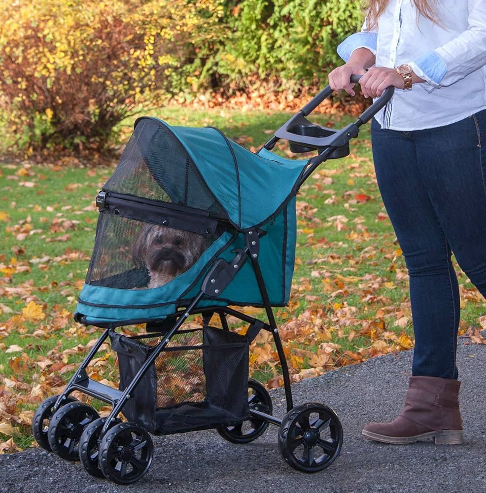 Pet Gear No-Zip Happy Trails Lite Pet Stroller for Cats/Dogs, Zipperless Entry, Easy Fold with Re... | Amazon (US)