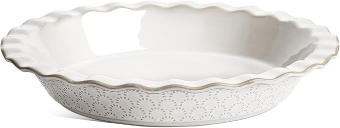 LE TAUCI Ceramic Pie Pans for Baking, 9 Inch Pie Plate for Apple Pie, Round Baking Dish, 36 oz De... | Amazon (US)