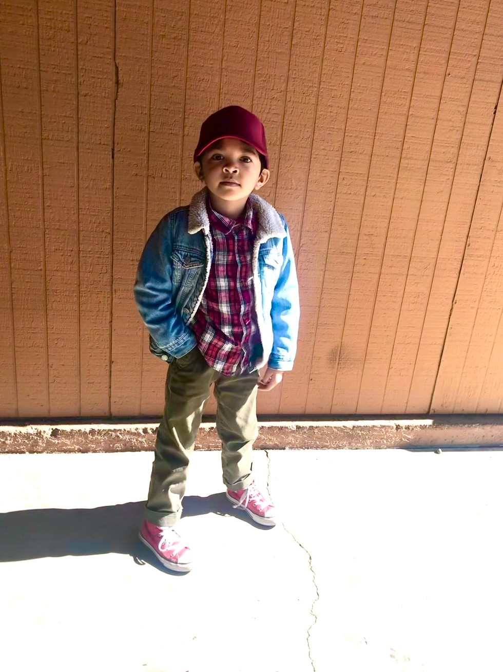 This guy is ready for FALL! 🍃 
 
#flannel #shearlingdenimjacket #truckerhat #chucktaylor

#LTKSeasonal #LTKkids