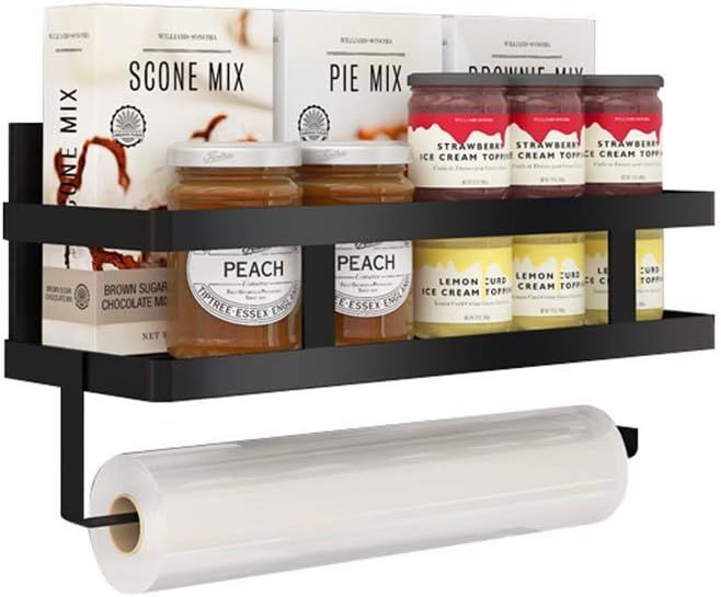 Magnetic Fridge Spice Rack Organizer, Paper Towel Roll Holder, Jars Rack, Multi Use Kitchen Rack ... | Amazon (US)
