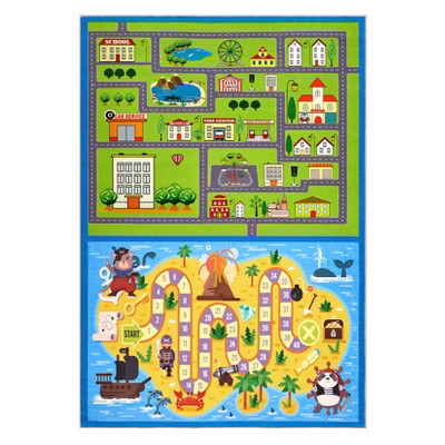 Colorful Kids Rug, 8 x 10ft Board Game Nursery Carpet, Interest Play City Street Mat Carpet, for Bedroom Classroom Playroom Kids' Rug | Target