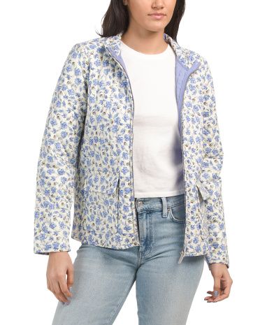 Viola Tossed Floral Quilted Jacket | TJ Maxx