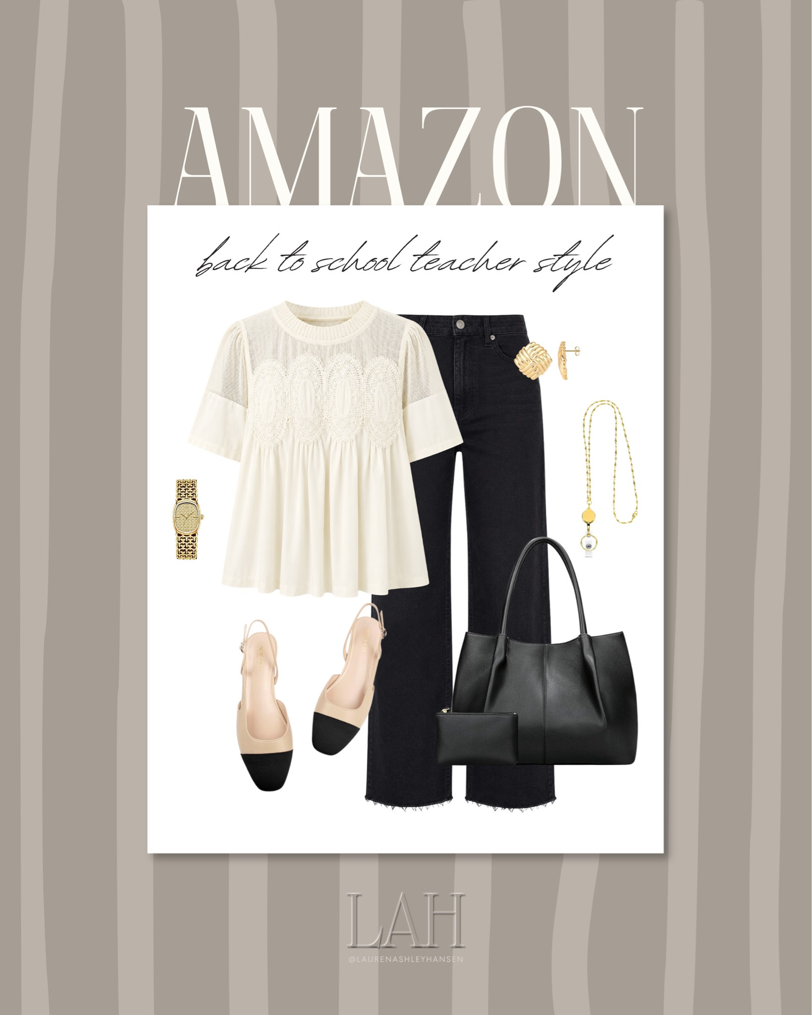 The perfect back to school outfit inspiration for all my teachers! This is a great outfit for those who can dress a little bit more casual in office too. Timeless closet staples that can be dressed up or down!

#LTKgrwm #LTKootd