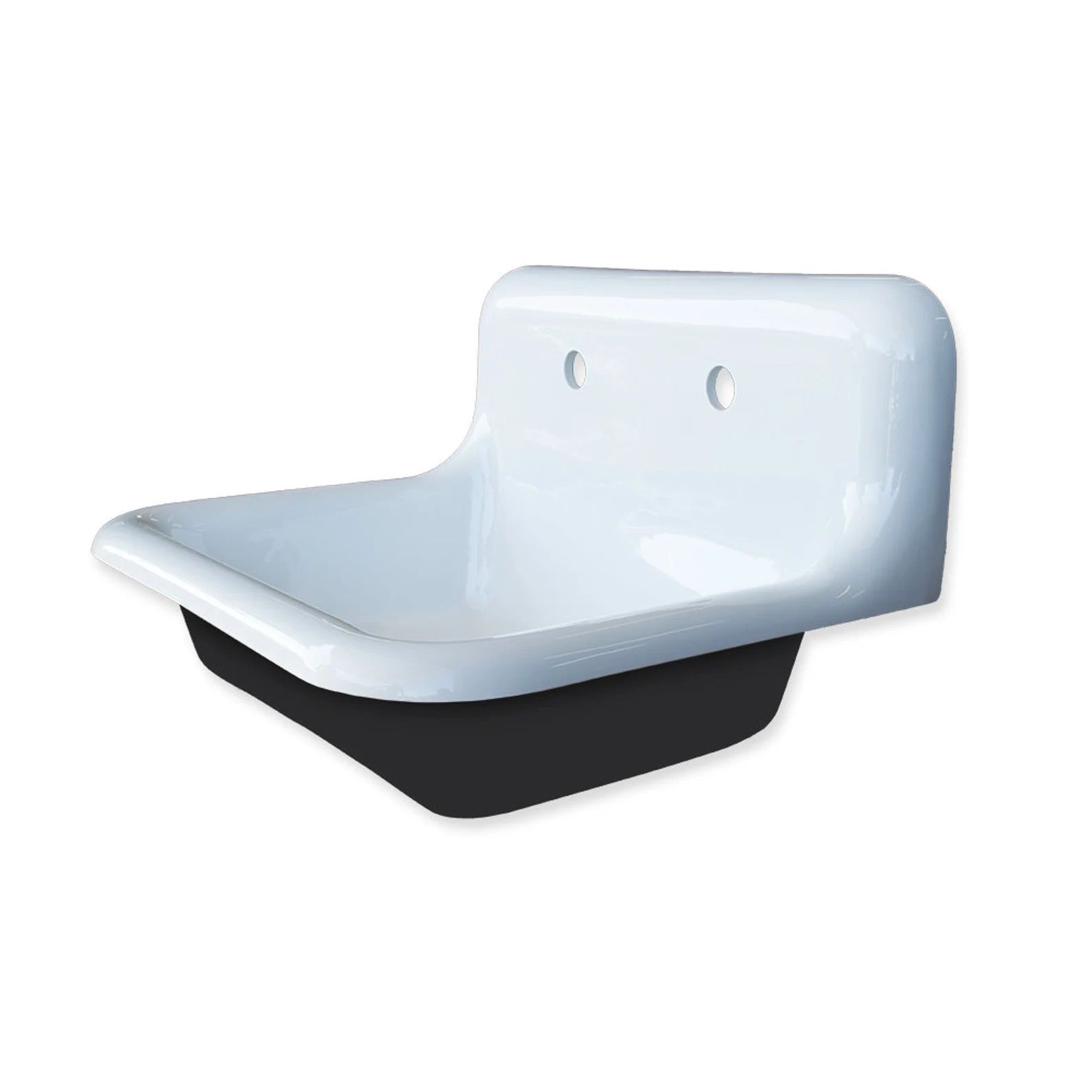 WALL MOUNTABLE! 24" x 18" Single Bowl Reproduction Farmhouse Sink - Tricorn Black | Etsy (US)