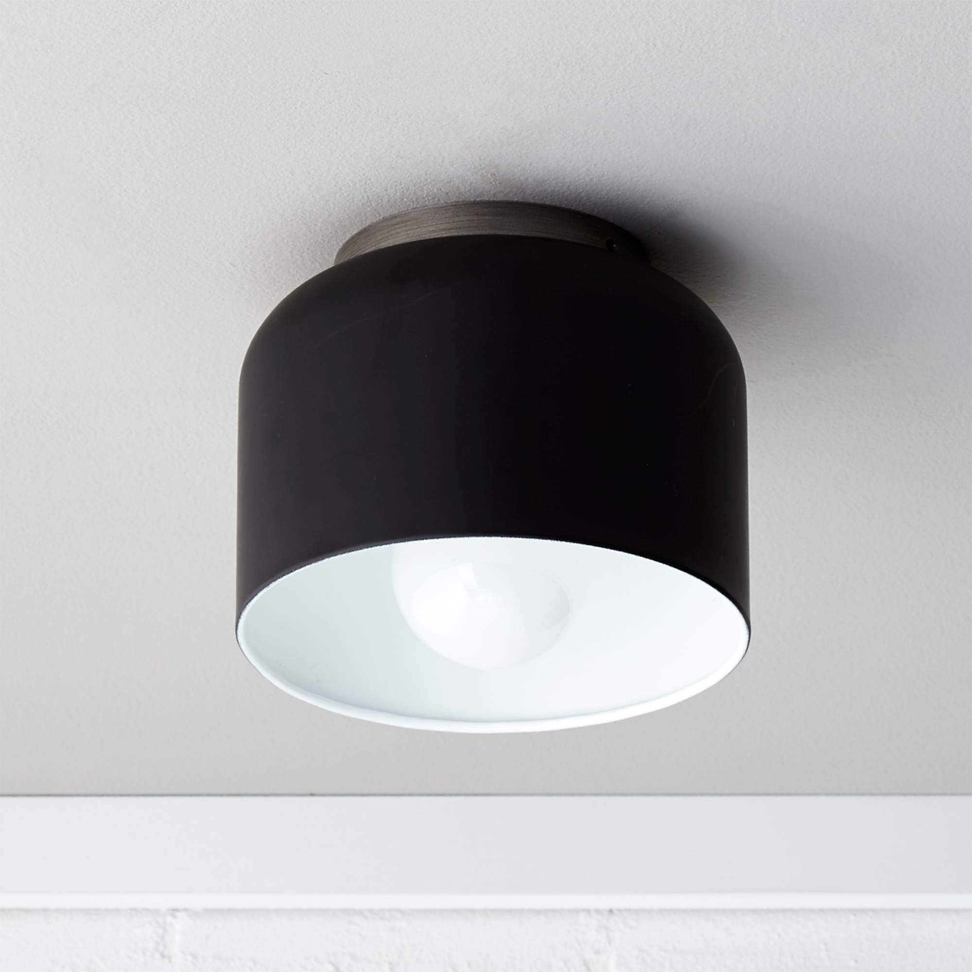 Bell White Flush Mount Light + Reviews | CB2 | CB2
