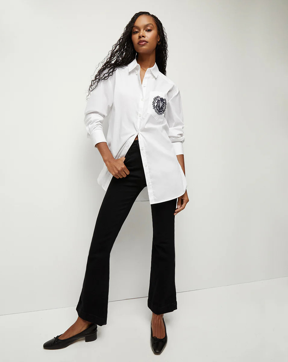 Veronica Beard Carson Kick-Flare Jean Onyx | Veronica Beard