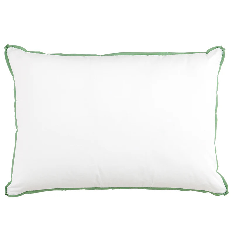White with Celadon Pipe Oversized Pillow | Room 422