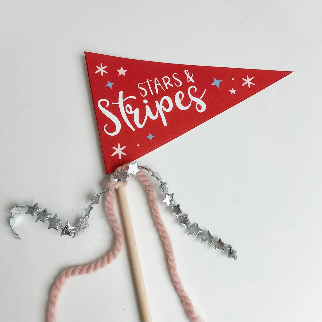 4th of July Party Pennant, USA Party Pennant, 4th of July Party Decor, Party Wand, Independence D... | Etsy (US)