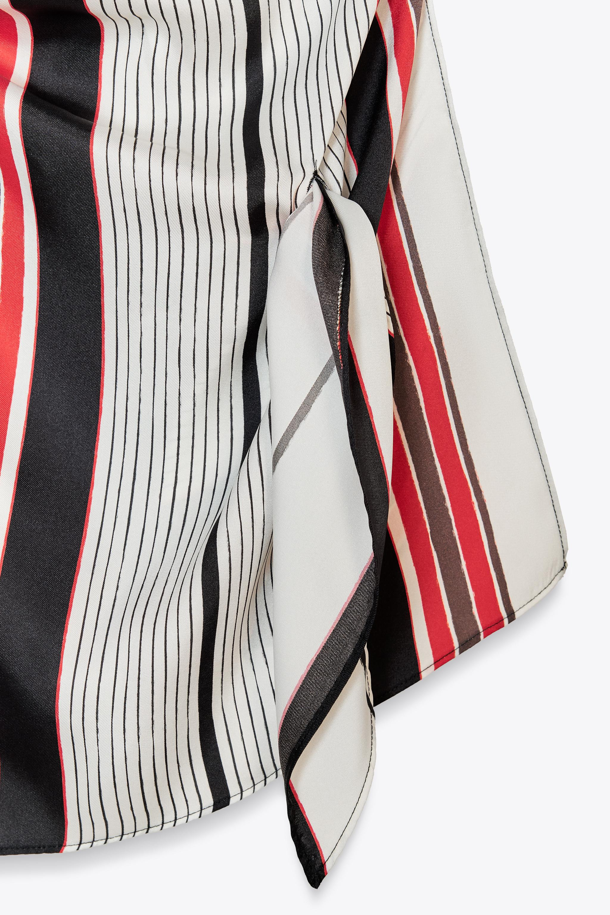 ZW COLLECTION ASYMMETRIC STRIPE TOP | Zara US
