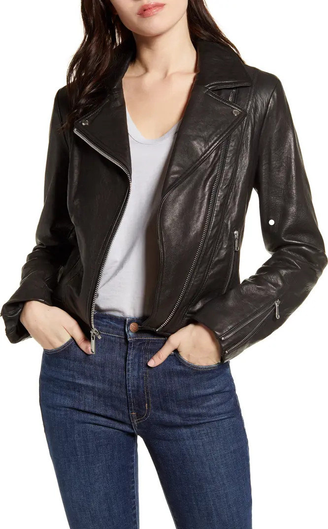 Bubble Leather Moto Jacket | Nordstrom