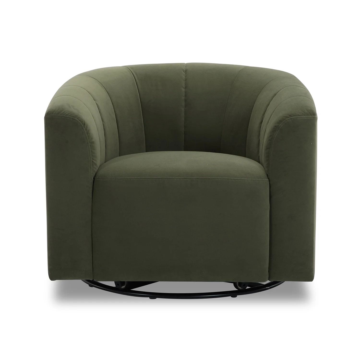 Cole & Rye Curved Swivel Chair, Olive | Walmart (US)
