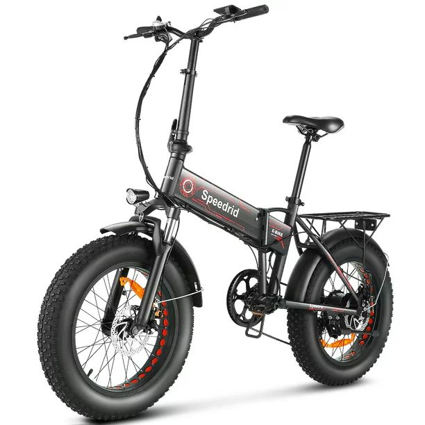 Speedrid 20" 4.0 Fat Tire Electric Bike 500W Folding Electric Mountain Bicycle Adults E-Bike 12.5... | Walmart (US)