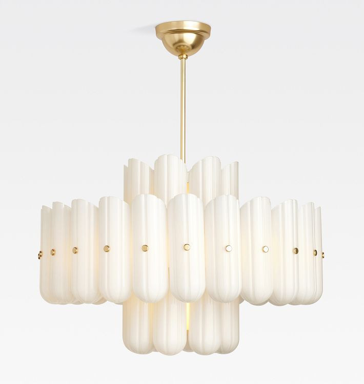 Roll &amp; Hill Lorna LED Double Tier Chandelier, 35" Width | Rejuvenation