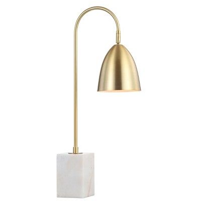 26" Metal Ana Arched Table Lamp (Includes LED Light Bulb) Gold - JONATHAN Y | Target