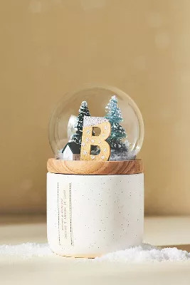 Monogram Snow Globe Woody Fresh Balsam & Cedarwood  Ceramic Candle | Anthropologie (US)