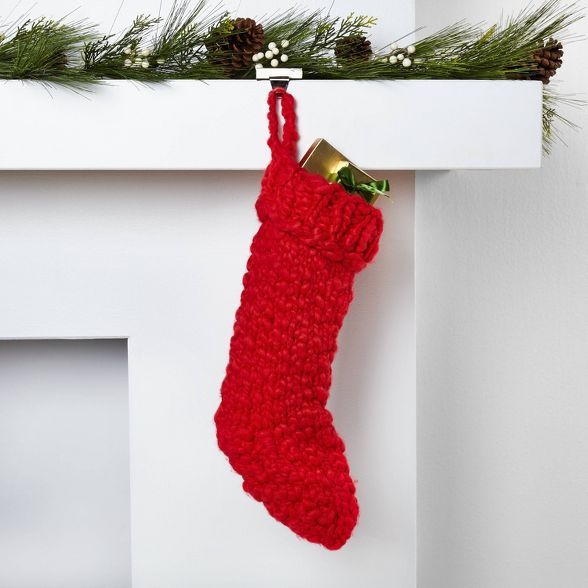 Hand Knit Christmas Stocking Red - Wondershop™ | Target